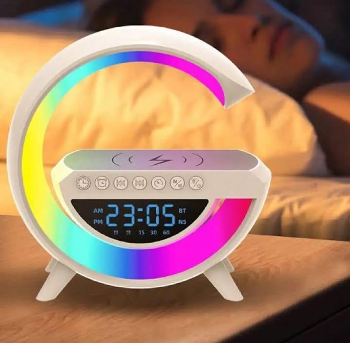 4 - in - 1 Wireless Charger: Clock, Speaker & LampAshiyana Shopping Mall