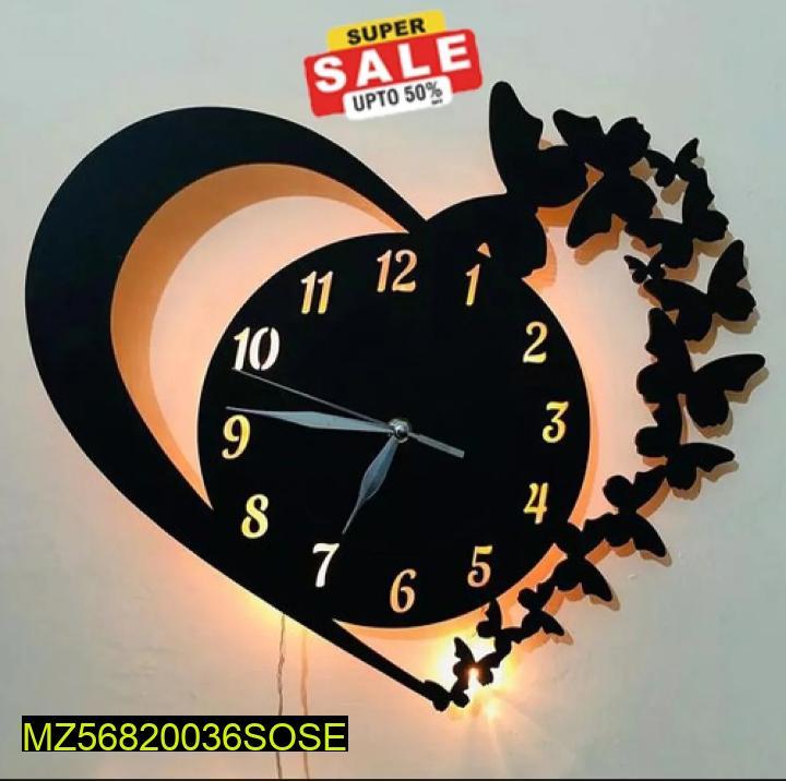 Analog Wall Clock With LightAshiyana Shopping Mall